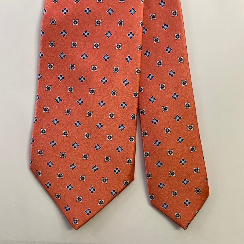 DOLCEPUNTA Pink Blue Floral Silk Tie